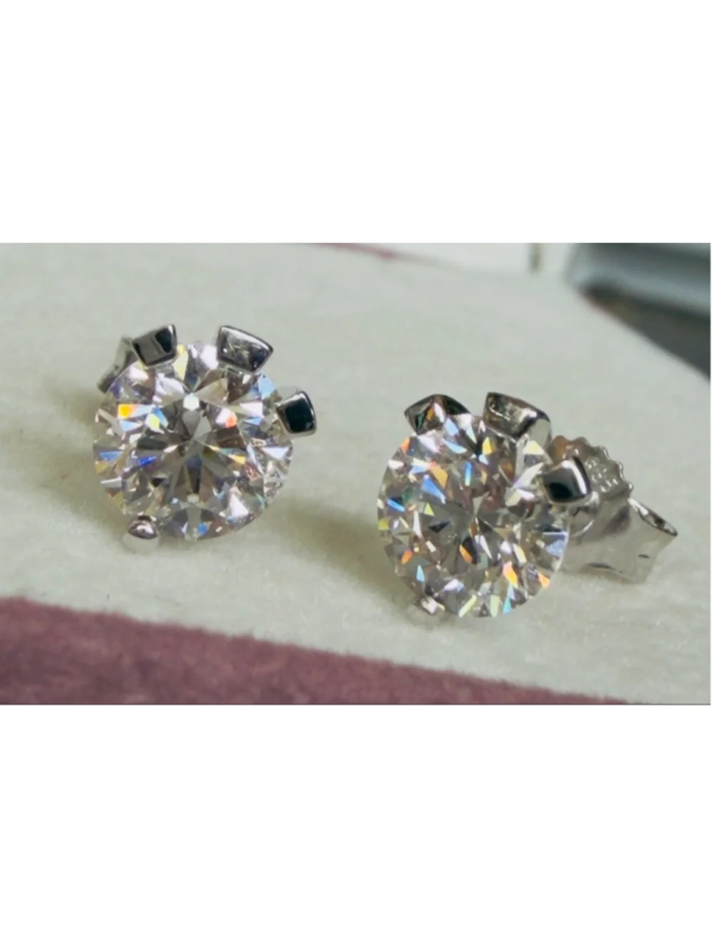 Pandora Nova 14k White Gold Lab-grown Diamond Earrings 1.00ct